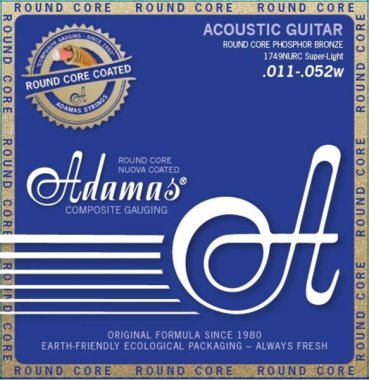 Adamas 1749NURC Coated Phosphor Bronze Acoustic Guitar Strings 11-52