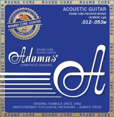 Adamas 1818NURC Coated Phosphor Bronze Acoustic Guitar Strings 12-53