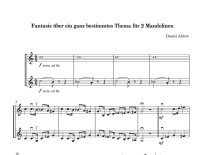 Ahlert | Fantasie uber ein ganz bestimmtes Thema fur 2 Mandolinns
