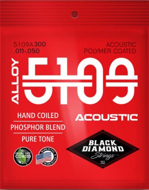 Alloy 5109 A300 Acoustic Guitar Strings, Light .011-.050