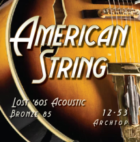 American String BR1253 Lost 60s Acoustic Strings, .012-.053