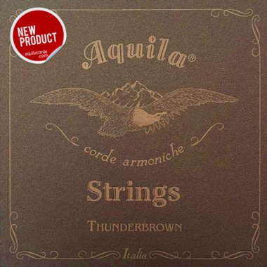 Aquila 167U ThunderBrown 4 String Bass Ukulele Strings, 23-26 inch scale