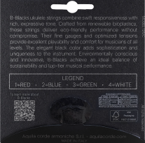 Aquila 180U B-blacks Concert, Soprano Ukulele Strings, High G, GCEA Full Set