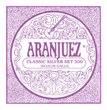 Aranjuez Classic Silver 300 MT Classical Guitar Strings, Bass Set