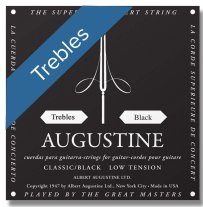 Augustine Classic Black NT Classical Guitar Strings, Treble Set