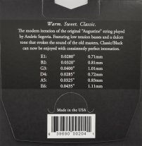 Augustine Classic NT Black LT Classical Guitar Strings, Full Set