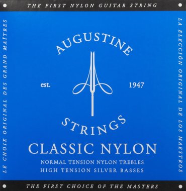 Augustine Classic NT Blue HT Classical Guitar Strings, Full Set