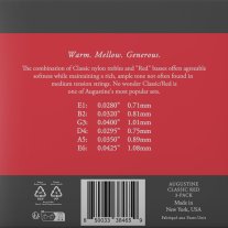 Augustine Classic NT Red MT Classical Guitar Strings 3-Pack