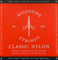 Augustine Classic NT Red MT Classical Guitar Strings, Full Set