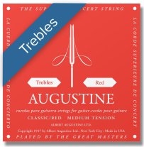 Augustine Classic Red NT Classical Guitar Strings, Treble Set