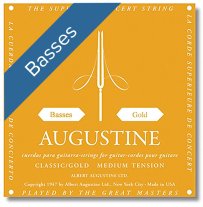 Augustine Gold MT Classical Guitar Strings, Bass Set