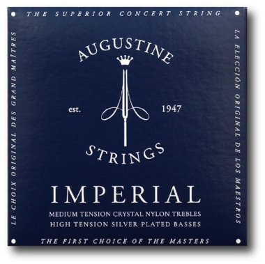 Augustine Imperial MT Blue HT Classical Guitar Strings, Full Set
