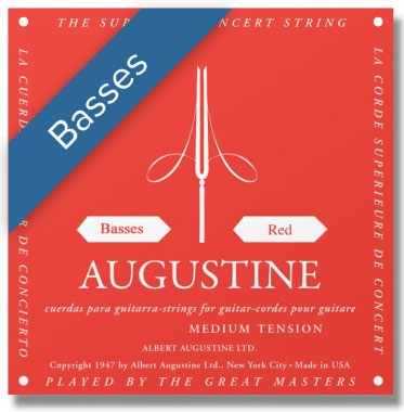 Augustine Red MT Classical Guitar Strings, Bass Set
