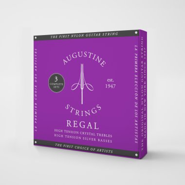 Augustine Regal Blue HT Classical Guitar Strings 3-Pack