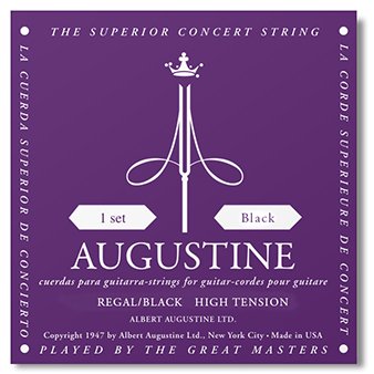 Augustine Regal HT Black LT Classical Guitar Strings, Full Set
