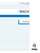 Bach | Sinfonia Classical Sheet Music for 4 guitars