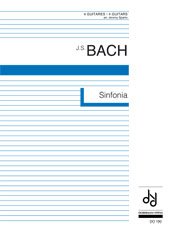 Bach | Sinfonia Classical Sheet Music for 4 guitars