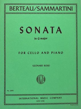 Berteau | Sonata in G major for cello and piano