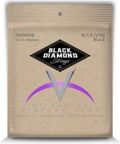 Black Diamond Black Coated Acoustic Guitar Strings N600MB Medium 13-56