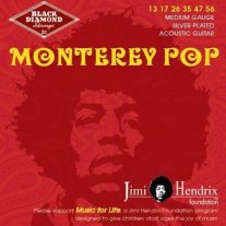 Black Diamond Jimi Hendrix Acoustic JH1356S Silver Plated Medium 13-56