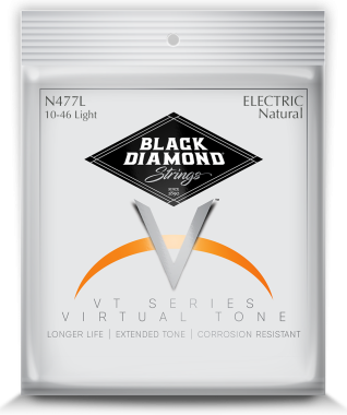 Black Diamond N477L Nickel Wound Electric Guitar Strings Light 10-46