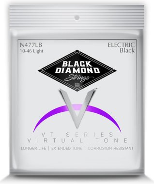 Black Diamond N477LB Black Coated Electric Guitar Strings Light 10-46