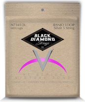 Black Diamond N734-1/2L Loop End Silverplated Wound 5-String Banjo