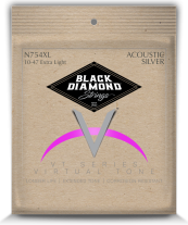 Black Diamond N754XL Silverplated Acoustic Guitar Strings XLight 10-47