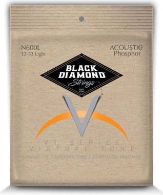 Black Diamond Phos Bronze Acoustic Guitar Strings N600L Light 12-53