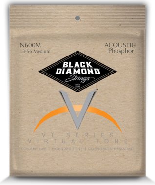 Black Diamond Phos Bronze Acoustic Guitar Strings N600M Med 13-56