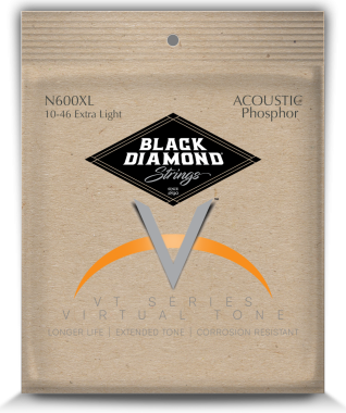 Black Diamond Phos Bronze Acoustic Guitar Strings N600XL Ex Lt 10-46