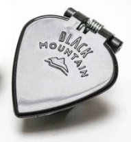 Black Mountain Spring Loaded Thumb Pick, Black Jazz Tip