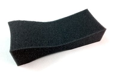 Black Sponge Shoulder Rest, 1/2