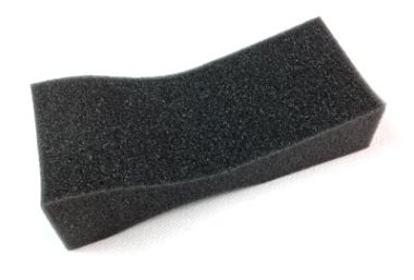 Black Sponge Shoulder Rest, 1/4
