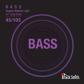 BlackSmith Nickel Round Wound Bass Reg/Med Light, 45-105, 34" Scale