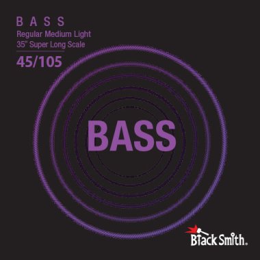 BlackSmith Nickel Round Wound Bass Reg/Med Light, 45-105, 35" Scale