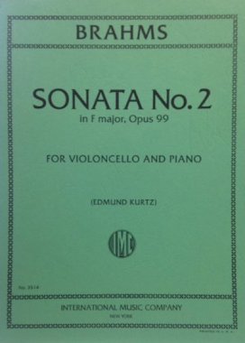 Brahms | Sonata No. 2 in F major, Op. 99 for cello and piano arr Kurtz