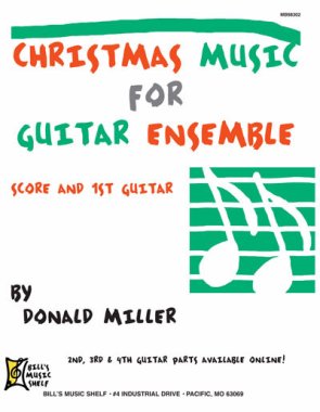 Christmas Music for Guitar Ensemble Score and 1st Guitar