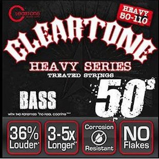 Cleartone 6550 Nickel-Plated Steel 50's Heavy Series 50-110, Full Set