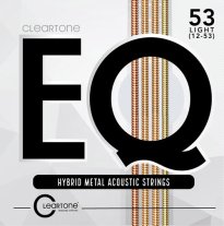 Cleartone 7812 EQ Hybrid Metal Light Acoustic Guitar Strings, 12-53