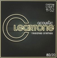 Cleartone 80/20 Bronze Acoustic Guitar Strings 7611 Extra Light 11-52