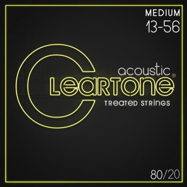 Cleartone 80/20 Bronze Acoustic Guitar Strings 7613 Medium 13-56