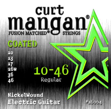 Curt Mangan 16004 Coated Nickel Wound Electric Guitar, 10-46