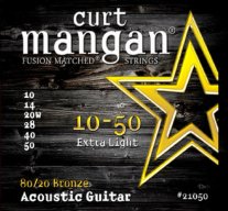 Curt Mangan 21050 80/20 Bronze Acoustic Guitar, 10-50
