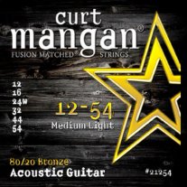 Curt Mangan 21254 80/20 Bronze Acoustic Guitar, 12-54