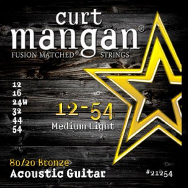Curt Mangan 21254 80/20 Bronze Acoustic Guitar, 12-54