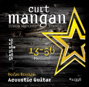 Curt Mangan 21356 80/20 Bronze Acoustic Guitar, 13-56