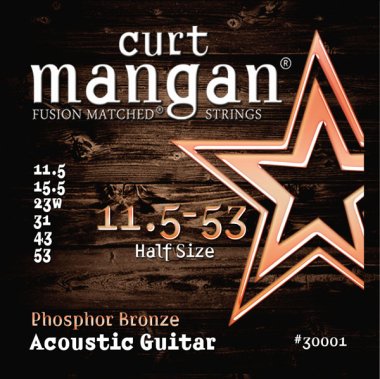 Curt Mangan 30001 Phosphor Bronze Acoustic Guitar, Half Size 11.5-53