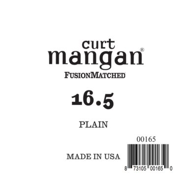 Curt Mangan Plain Steel Single Guitar String, Ball End .0165