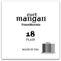 Curt Mangan Plain Steel Single Guitar String, Ball End .018
